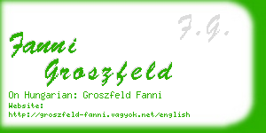fanni groszfeld business card